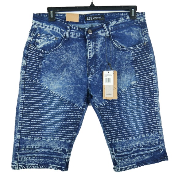 denim biker shorts mens